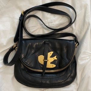 Marc Jacobs black leather cross body purse